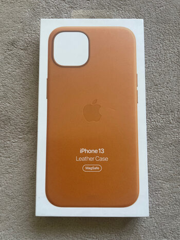 Originalus odinis dėklas iPhone 13 su MagSafe ruda