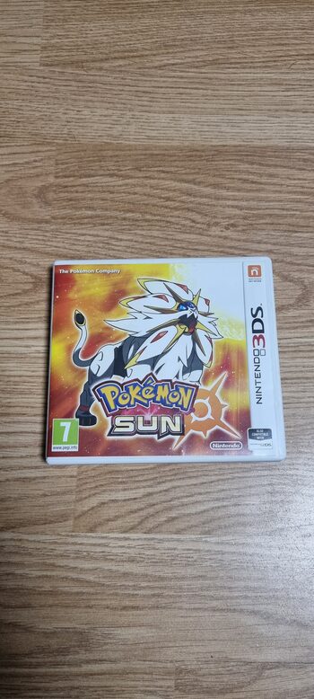 Pokemon Sun Nintendo 3DS tik dėžutė ir manual