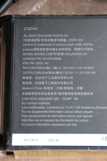 Lenovo Legion 5 7 230W originalus pakrovėjas