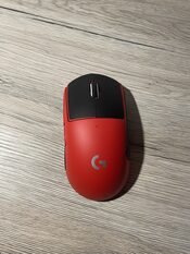 BEVIELĖ ŽAIDIMŲ PELĖ LOGITECH PRO X SUPERLIGHT RED (RAUDONA) (WIRELESS 2.4G)